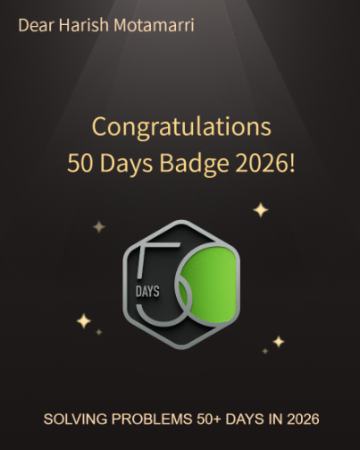 LeetCode 50 Days Badge